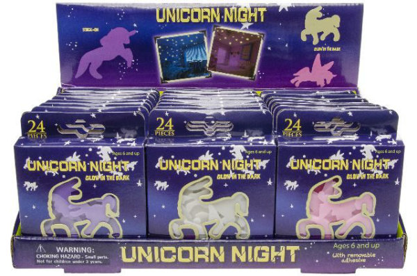 Glow in the dark Unicorn 3 ass. 8881