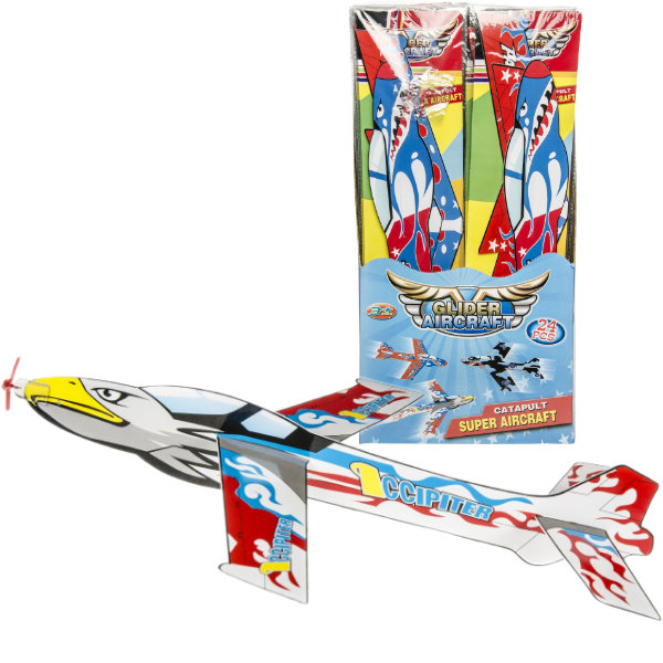 24 afschietvliegtuig tempex 50 cm. 4236