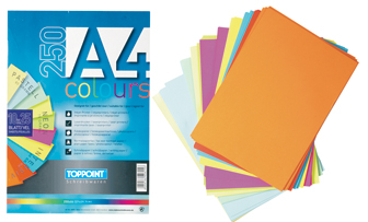 250 vel papier ass. A4 80 grams 40825