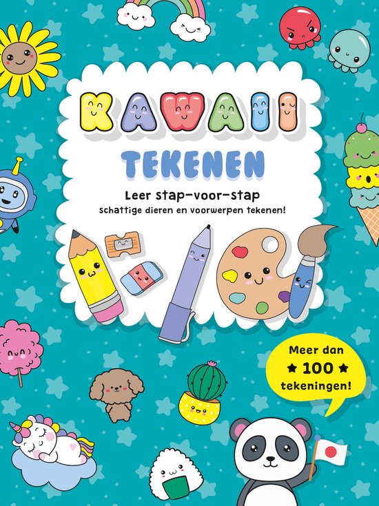 Rebo boek Kawaii dieren+voorwerp tekenen