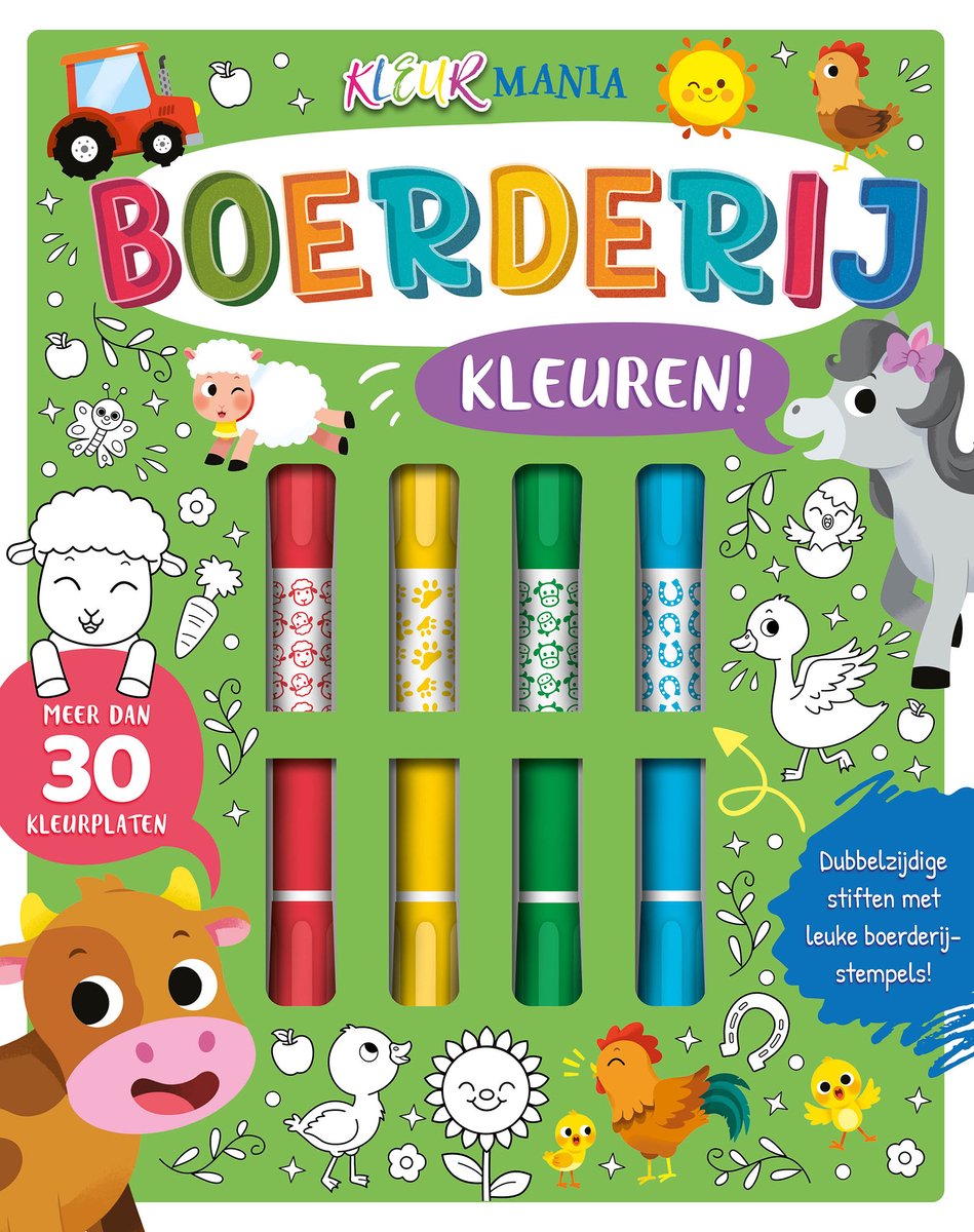 Rebo boek boerderij kleuren! kleurmania