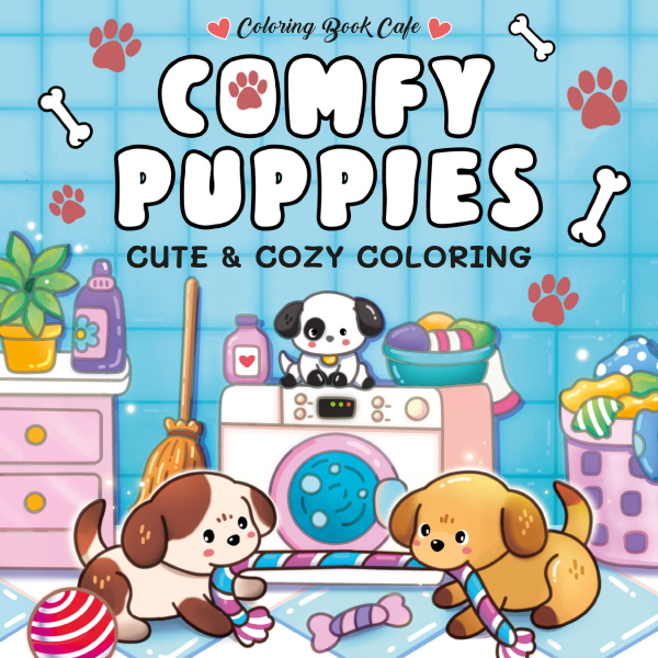 Comfy puppies Cute & Cozy colouring