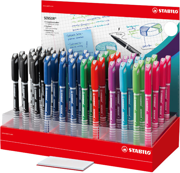 48 Stabilo fineliner sensor F in display