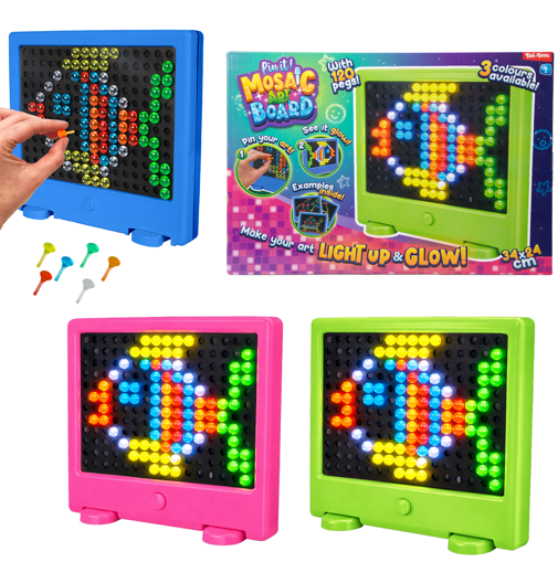 Mozaiekbord pin met licht 27 cm. 36657Z