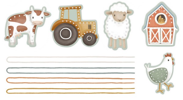 Little dutch 5 rijgkaarten farm 125605