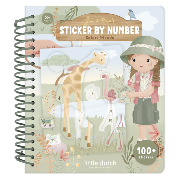 Little D. sticker op nummer Safari Rosa