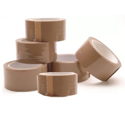 6 rol verpakkingstape bruin 66m*50mm low