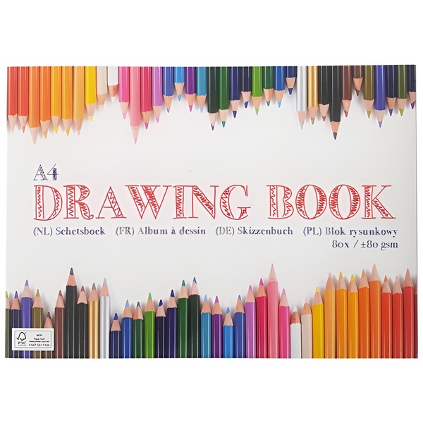 A4 schetsboek dessin kleurpotlood SC7592