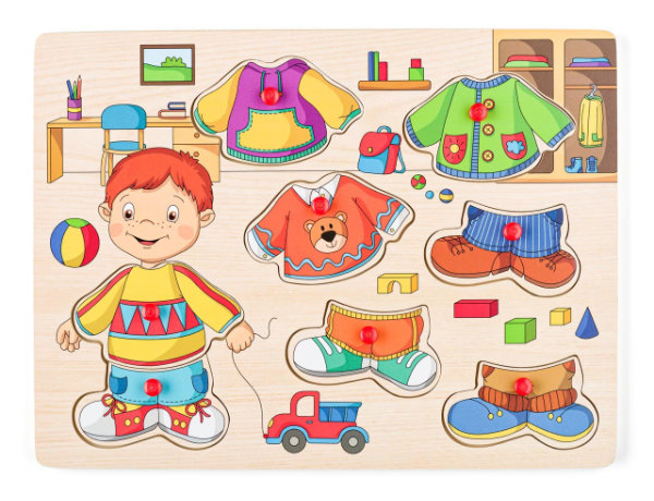Woody aankleed puzzel jongen 90320