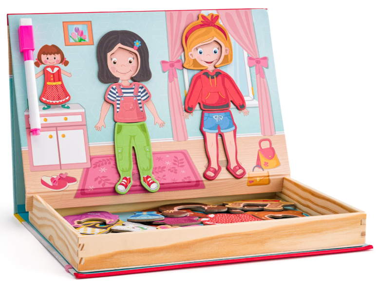 Woody box met magnetische vormen 92151