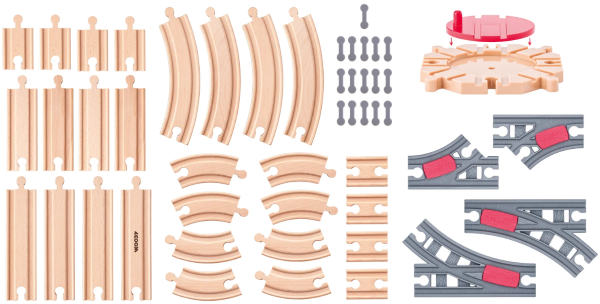 Woody 50-delige set rails etc. 92107