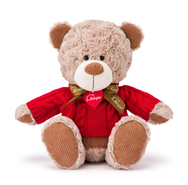 Lumpin beer met rode trui 40 cm. 94193