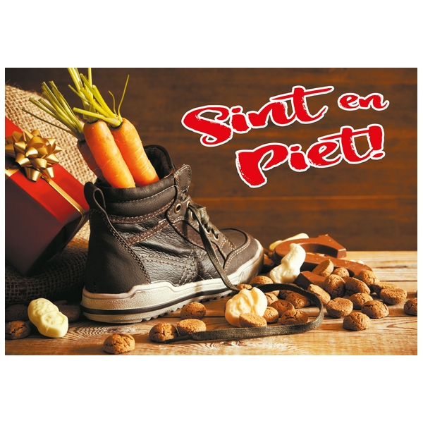 10 sint wenskaart met envelop D4333-125