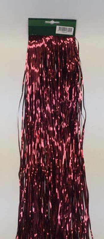 Lametta gordijn 70x50 cm rood